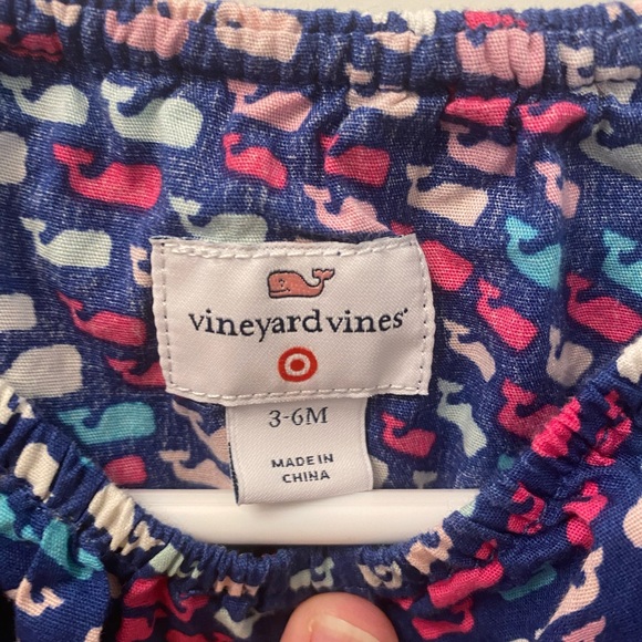 Vineyard Vines Target Baby Whale Print Ruffle Bubble Romper - Picture 4 of 5